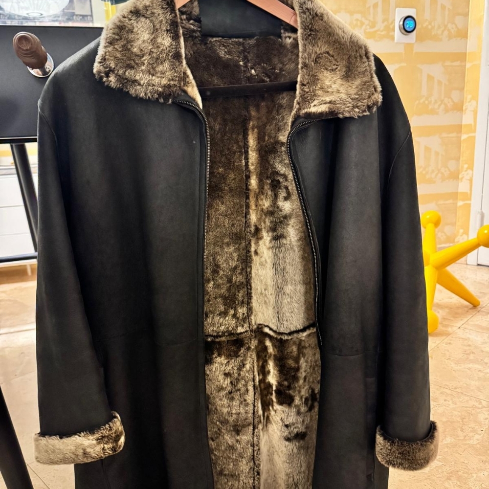 Prada Shearling Coat Sz 52